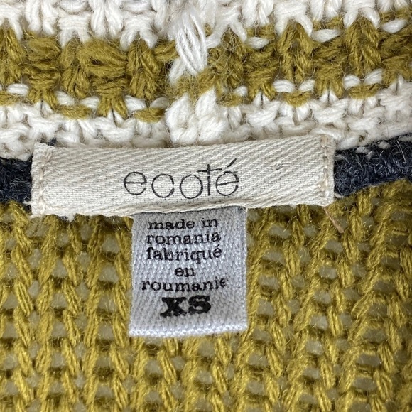 Ecote Duster Cardigan Sweater Open Long Oversized Color block Stripes Size XS/S - Picture 6 of 11